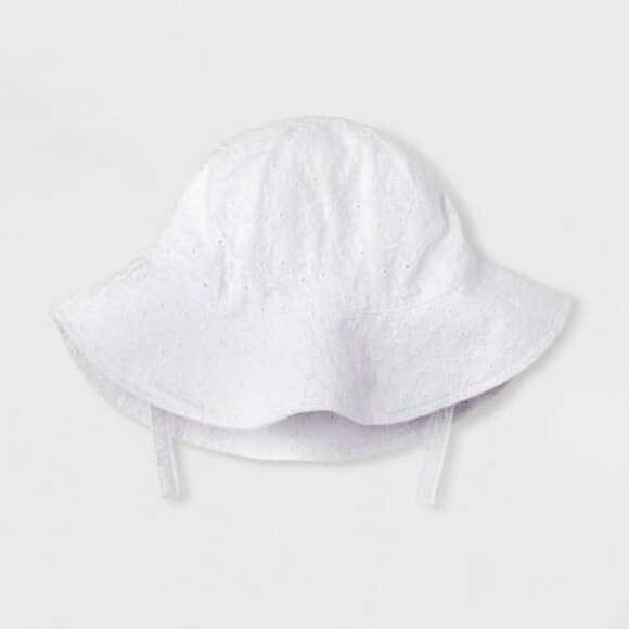 Baby Girls  Eyelet Bucket Hat 6 - 12 Months - Picture 1 of 1